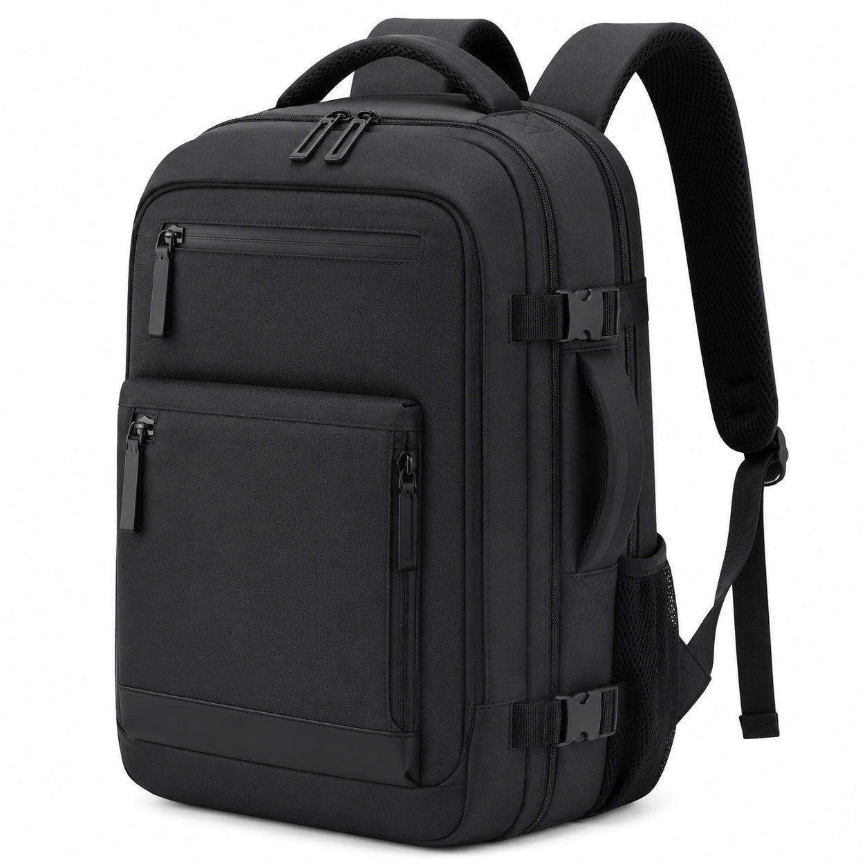 Sac à dos 48 x 32 x 18 cm noir en polyester avec compartiments multiples pour travail et voyage
