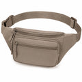 Sac banane 30 x 15 x 8 cm textile synthétique taupe à poches multiples
