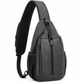 Sac bandoulière 32 x 18 x 8 cm en textile synthétique noir pour transport urbain