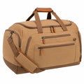 Sac de voyage 55 x 30 x 30 cm en tissu beige avec bandoulière style week-end