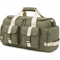 Sac de voyage 50 cm en toile vert olive avec multiples poches