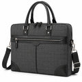 Sac pour ordinateur portable 40 cm textile synthétique noir/gris à bandoulière